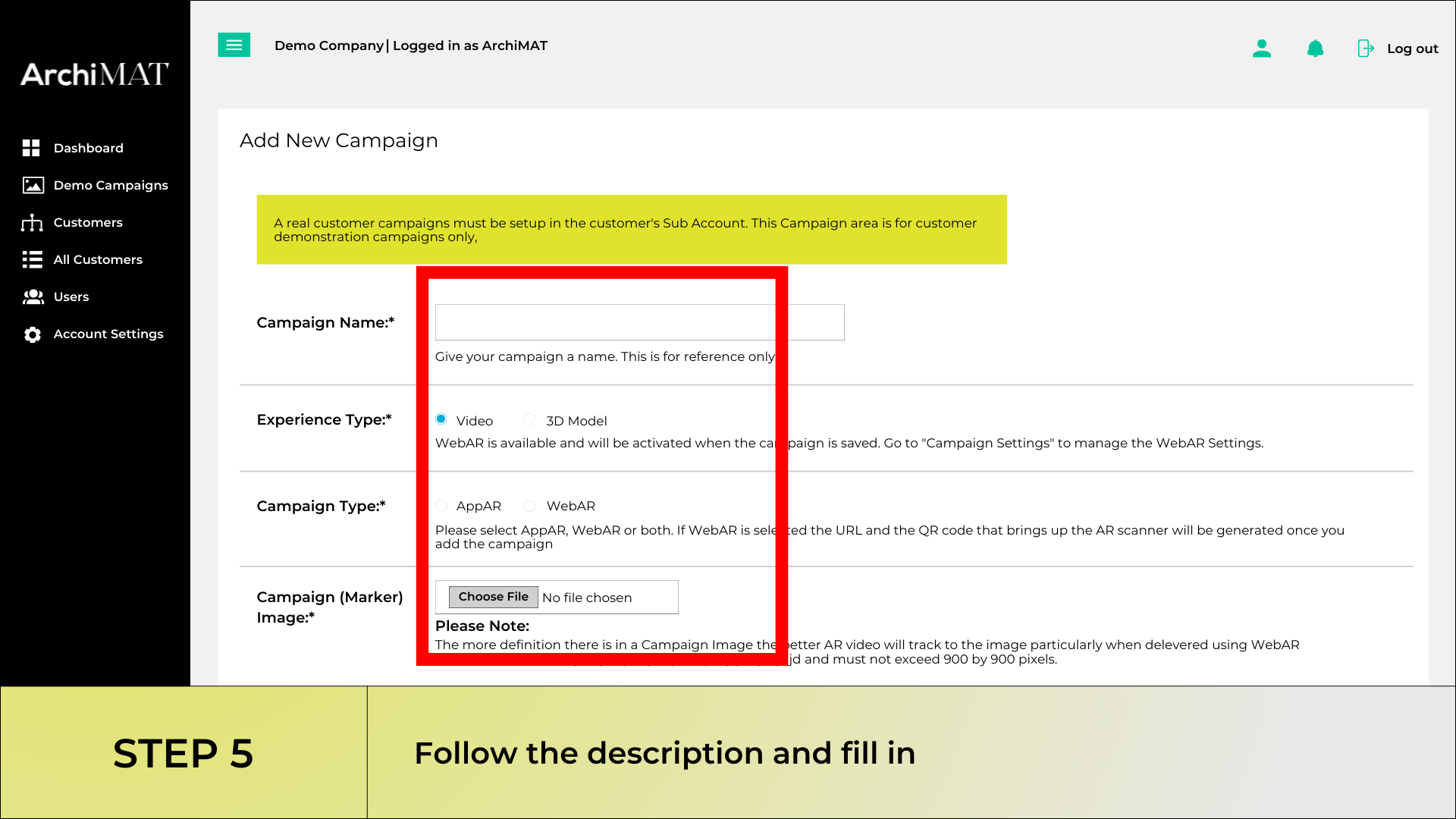 Create your AR campagin 5